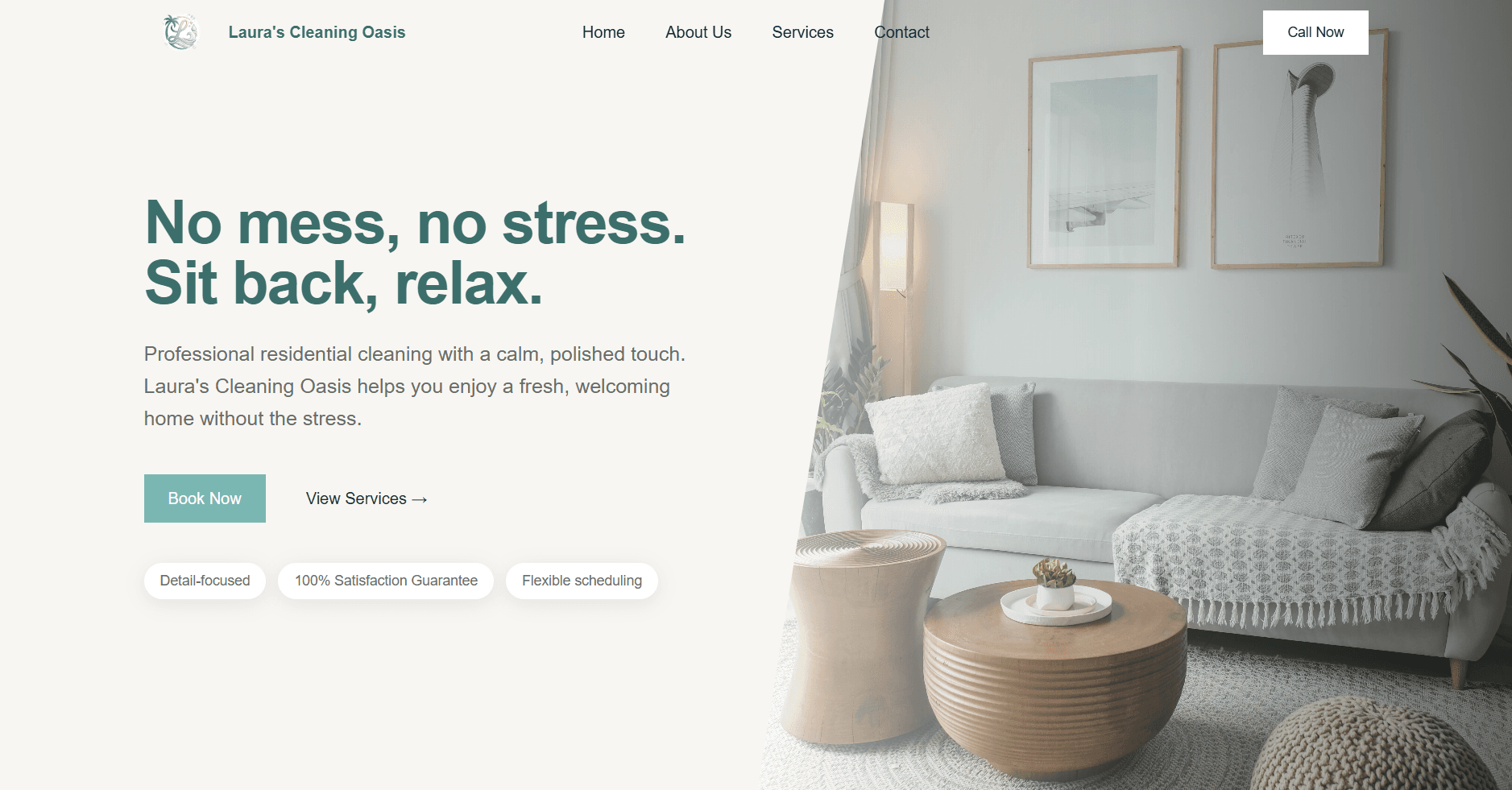Laura's Cleaning Oasis — New website built from scratch